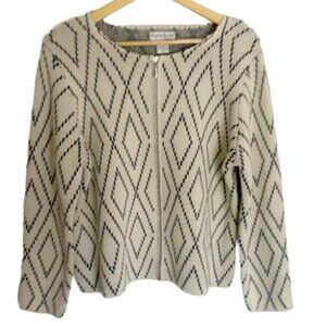 NorthStyle Diamond Front Zipper Sweater